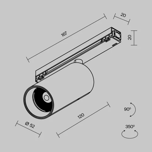 Уличный трековый светильник Focus Led Exility IP 3000К 15Вт 36° черный O-TR02-1-S-15WB3K — фото 6, Светильники для уличной трековой системы освещения Exility IP, Maytoni