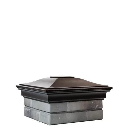 Купить Колпак полимеркомпозитный MONBLAN с посадкой 385х385 на полтора кирпича, коричневый