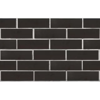 Клинкерный кирпич черный матовый РЕЙКЪЯВИК, гладкий, серия Обсидиан, ЛСР