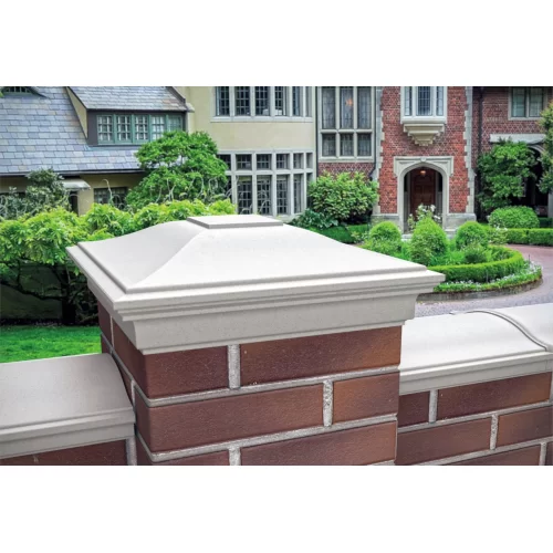 Купить Колпак полимеркомпозитный MONBLAN с посадкой 385х385 на полтора кирпича, коричневый - фото: 4