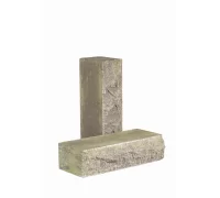 Кирпич облицовочный гиперпрессованный полнотелый тычковый «Дикий камень» графитово-зеленый КСЛА67