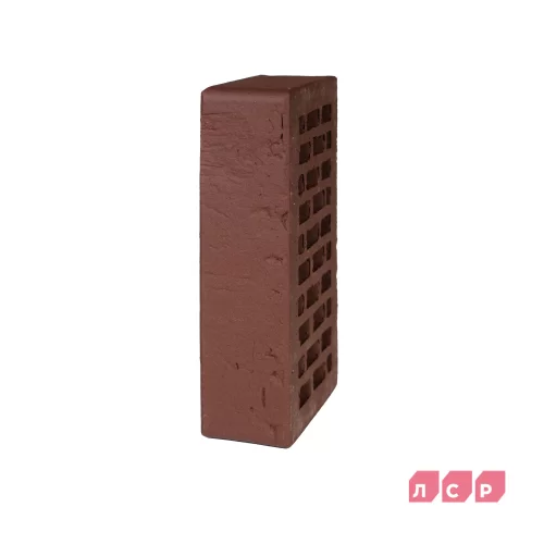 Облицовочный кирпич керамический винный, поверхность Крафт,  ЛСР.