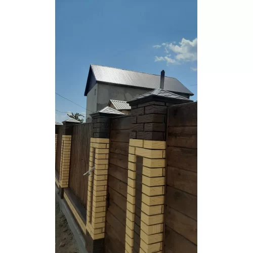 Купить Колпак полимеркомпозитный с посадкой 390х390, на полтора кирпича, чёрный, EVEREST - фото: 3