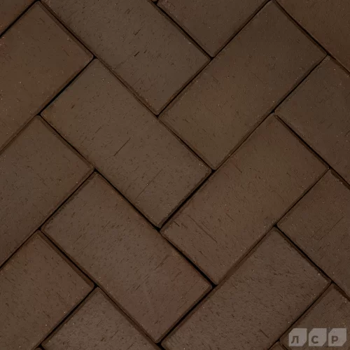 Брусчатка клинкерная тротуарная МЮНХЕН коричневая, 200х100х50, ЛСР