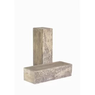 Кирпич облицовочный гиперпрессованный полнотелый тычковый «Дикий камень» серо-графитовый КСЛА16