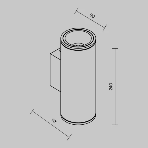 Купить Уличный настенный светильник Shim O303WL-L24GF3K - фото: 5