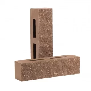 Кирпич облицовочный гиперпрессованный пустотелый фактурный "Гранит" ШОКОЛАД КУПФ-М5