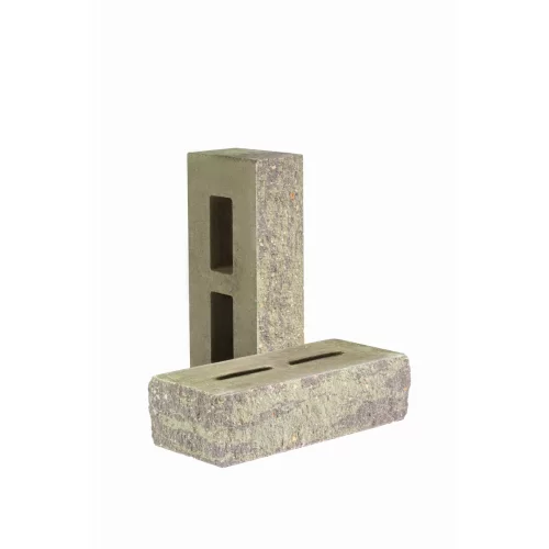 Купить Кирпич облицовочный гиперпрессованный пустотелый тычковый «Гранит» графитово-зеленый КСПТ67