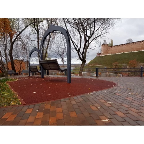 Брусчатка клинкерная тротуарная красный флэш НОТТИНГЕМ, 200х100х50, ЛСР