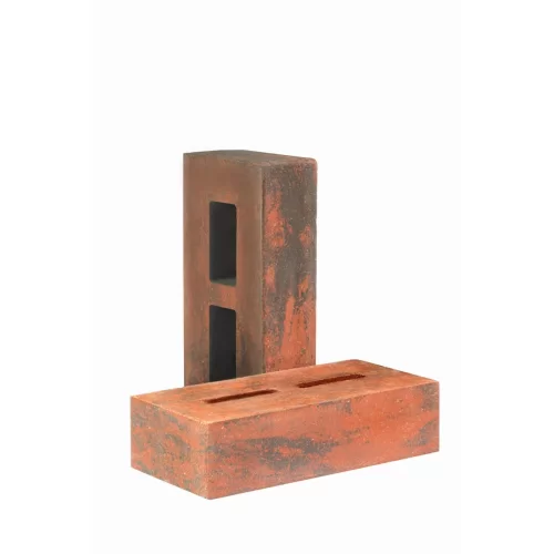 Купить Кирпич облицовочный гиперпрессованный пустотелый гладкий красно-графитовый КСПГ46