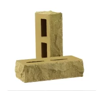 Кирпич облицовочный гиперпрессованный пустотелый тычковый  «Дикий камень» ПЕСЧАНИК КСПБ2