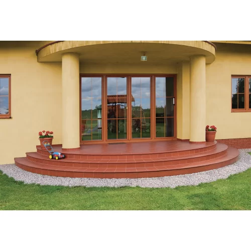 Купить Ступень клинкерная красная  рифлёная, 330х245х14, KingKlinker - фото: 2