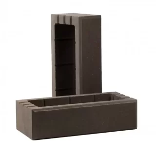 Блок для забора пролетный декоративный ГРАФИТ (ТБЛОК-П6)