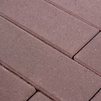 Плитка тротуарная темно-коричневого цвета на сером цементе