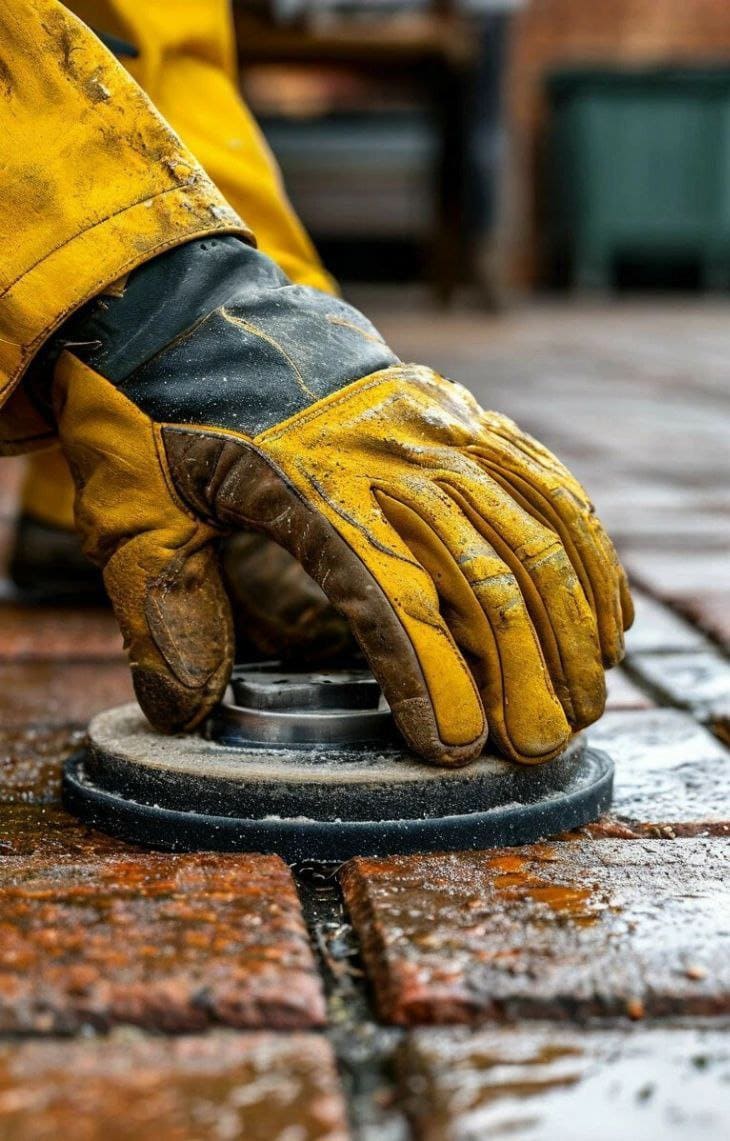 Шлифованная тротуарная плитка Готика Granite Fino
